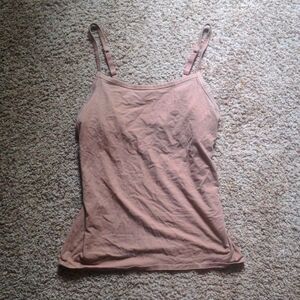 Duluth Trading Co Tank Top Cami Maple Tan spaghetti strap size large